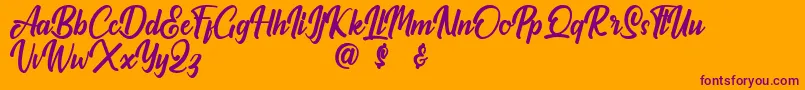 Claymale Peronal Use Only Font – Purple Fonts on Orange Background