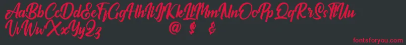 Claymale Peronal Use Only Font – Red Fonts on Black Background