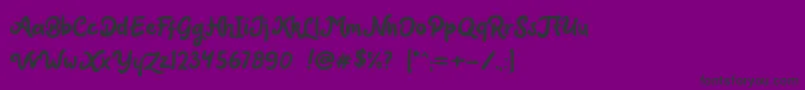 Шрифт Claytonia DEMO – чёрные шрифты на фиолетовом фоне