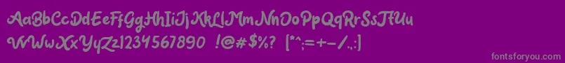 Claytonia DEMO-Schriftart – Graue Schriften auf violettem Hintergrund