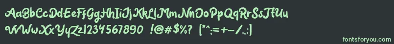 フォントClaytonia DEMO – 黒い背景に緑の文字