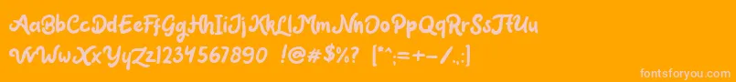 フォントClaytonia DEMO – オレンジの背景にピンクのフォント