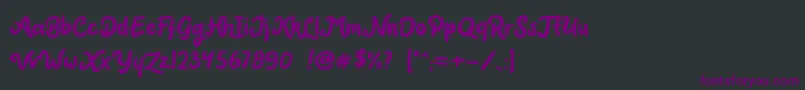Claytonia DEMO Font – Purple Fonts on Black Background