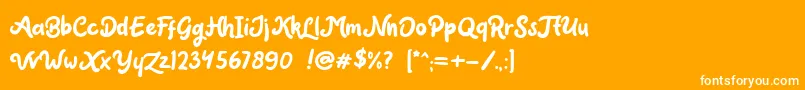 Claytonia DEMO Font – White Fonts on Orange Background