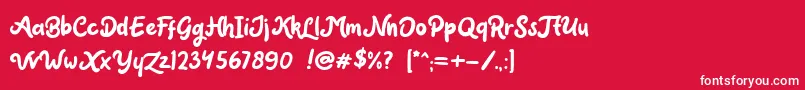 Claytonia DEMO Font – White Fonts on Red Background