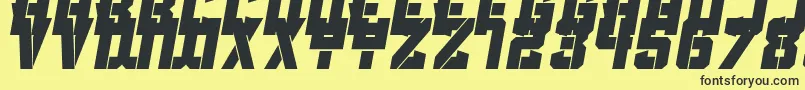 Clean Sports Stencil Font – Black Fonts on Yellow Background