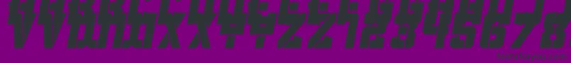 Clean Sports Stencil Font – Black Fonts on Purple Background