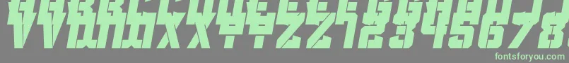 Clean Sports Stencil Font – Green Fonts on Gray Background