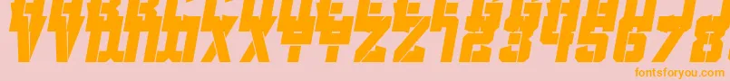 Police Clean Sports Stencil – polices orange sur fond rose