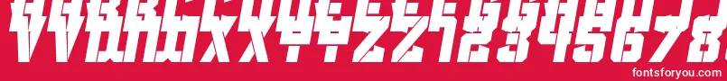 Подробнее о шрифте Clean Sports Stencil Шрифт Clean Sports Stencil – белые шрифты на красном фоне
