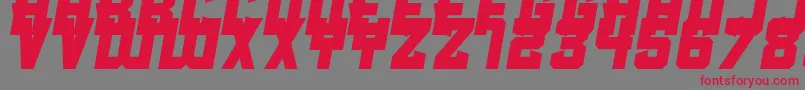 Clean Sports-Schriftart – Rote Schriften auf grauem Hintergrund