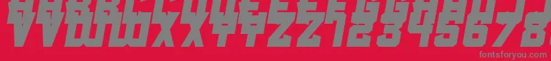Clean Sports Font – Gray Fonts on Red Background