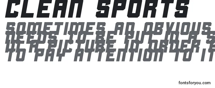 Überblick über die Schriftart Clean Sports (123588)