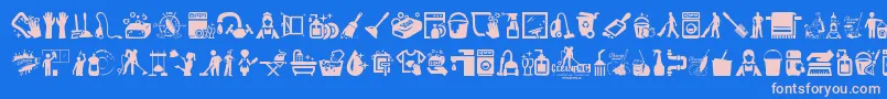 Подробнее о шрифте Cleaning Шрифт Cleaning – розовые шрифты на синем фоне