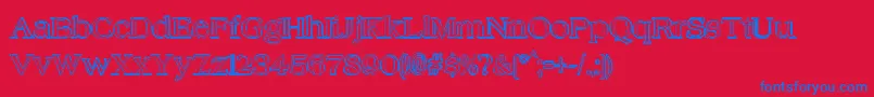 HungoverOutline Font – Blue Fonts on Red Background