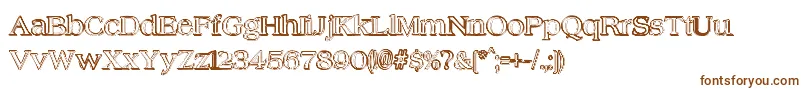 HungoverOutline Font – Brown Fonts on White Background