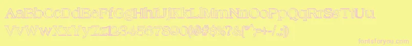 Подробнее о шрифте HungoverOutline Шрифт HungoverOutline – розовые шрифты на жёлтом фоне