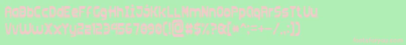 clear line 7 Font – Pink Fonts on Green Background