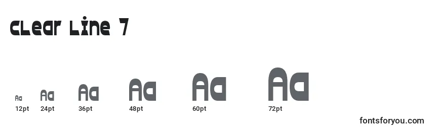 Clear line 7 Font Sizes