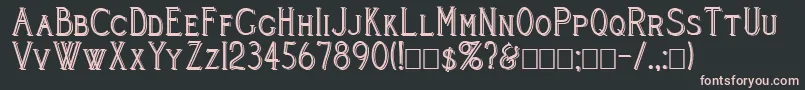 Cleavers Juvenia Blocked Font – Pink Fonts on Black Background