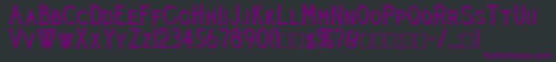 Cleavers Juvenia Blocked Font – Purple Fonts on Black Background