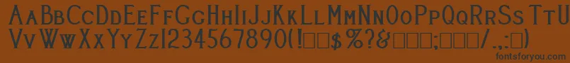 Cleavers Juvenia Heavy Font – Black Fonts on Brown Background