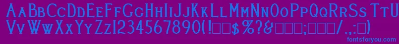 Cleavers Juvenia Heavy Font – Blue Fonts on Purple Background