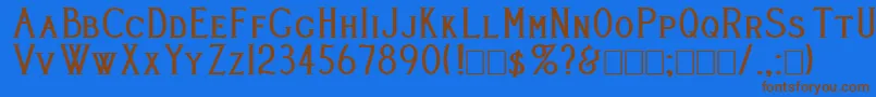 Cleavers Juvenia Heavy Font – Brown Fonts on Blue Background
