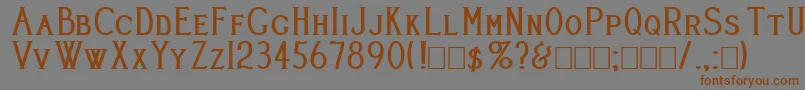 Cleavers Juvenia Heavy Font – Brown Fonts on Gray Background