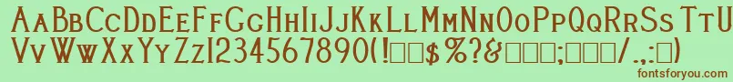 Cleavers Juvenia Heavy Font – Brown Fonts on Green Background