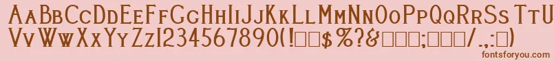 Cleavers Juvenia Heavy Font – Brown Fonts on Pink Background