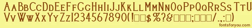 Cleavers Juvenia Heavy Font – Brown Fonts on Yellow Background