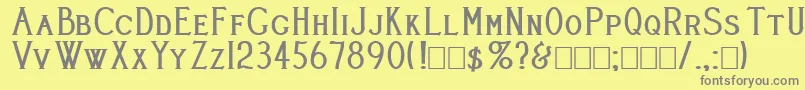 Cleavers Juvenia Heavy Font – Gray Fonts on Yellow Background