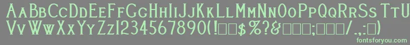 フォントCleavers Juvenia Heavy – 灰色の背景に緑のフォント