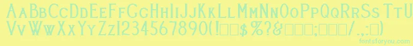 Cleavers Juvenia Heavy Font – Green Fonts on Yellow Background