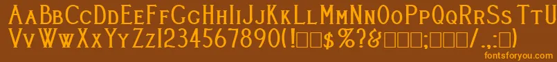 Cleavers Juvenia Heavy Font – Orange Fonts on Brown Background