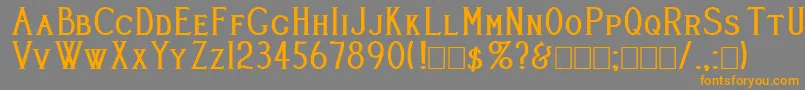 Cleavers Juvenia Heavy Font – Orange Fonts on Gray Background