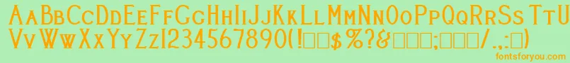 Cleavers Juvenia Heavy Font – Orange Fonts on Green Background