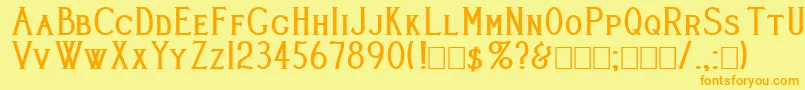 Cleavers Juvenia Heavy Font – Orange Fonts on Yellow Background