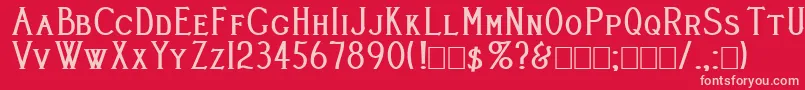Cleavers Juvenia Heavy Font – Pink Fonts on Red Background