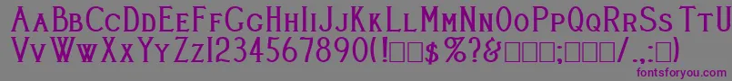 Cleavers Juvenia Heavy Font – Purple Fonts on Gray Background