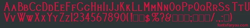 Cleavers Juvenia Heavy Font – Red Fonts on Black Background