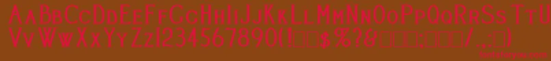 Cleavers Juvenia Heavy Font – Red Fonts on Brown Background