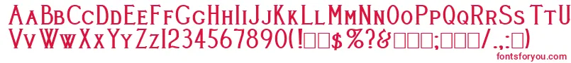フォントCleavers Juvenia Heavy – 赤い文字