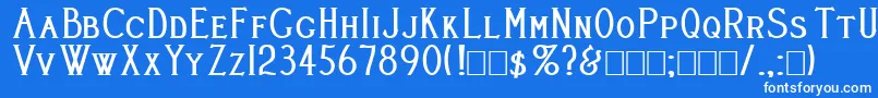 Cleavers Juvenia Heavy Font – White Fonts on Blue Background