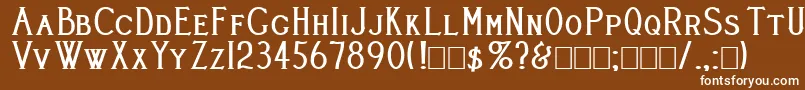 Cleavers Juvenia Heavy Font – White Fonts on Brown Background