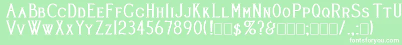 Cleavers Juvenia Heavy Font – White Fonts on Green Background