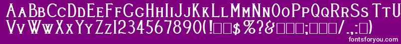 fuente Cleavers Juvenia Heavy – Fuentes Blancas Sobre Fondo Morado