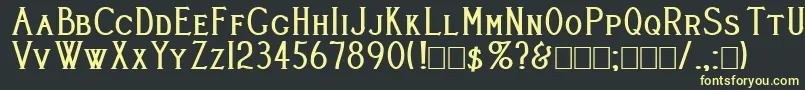 Cleavers Juvenia Heavy Font – Yellow Fonts on Black Background