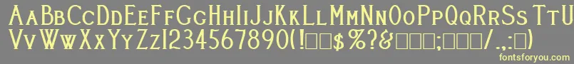 Cleavers Juvenia Heavy Font – Yellow Fonts on Gray Background